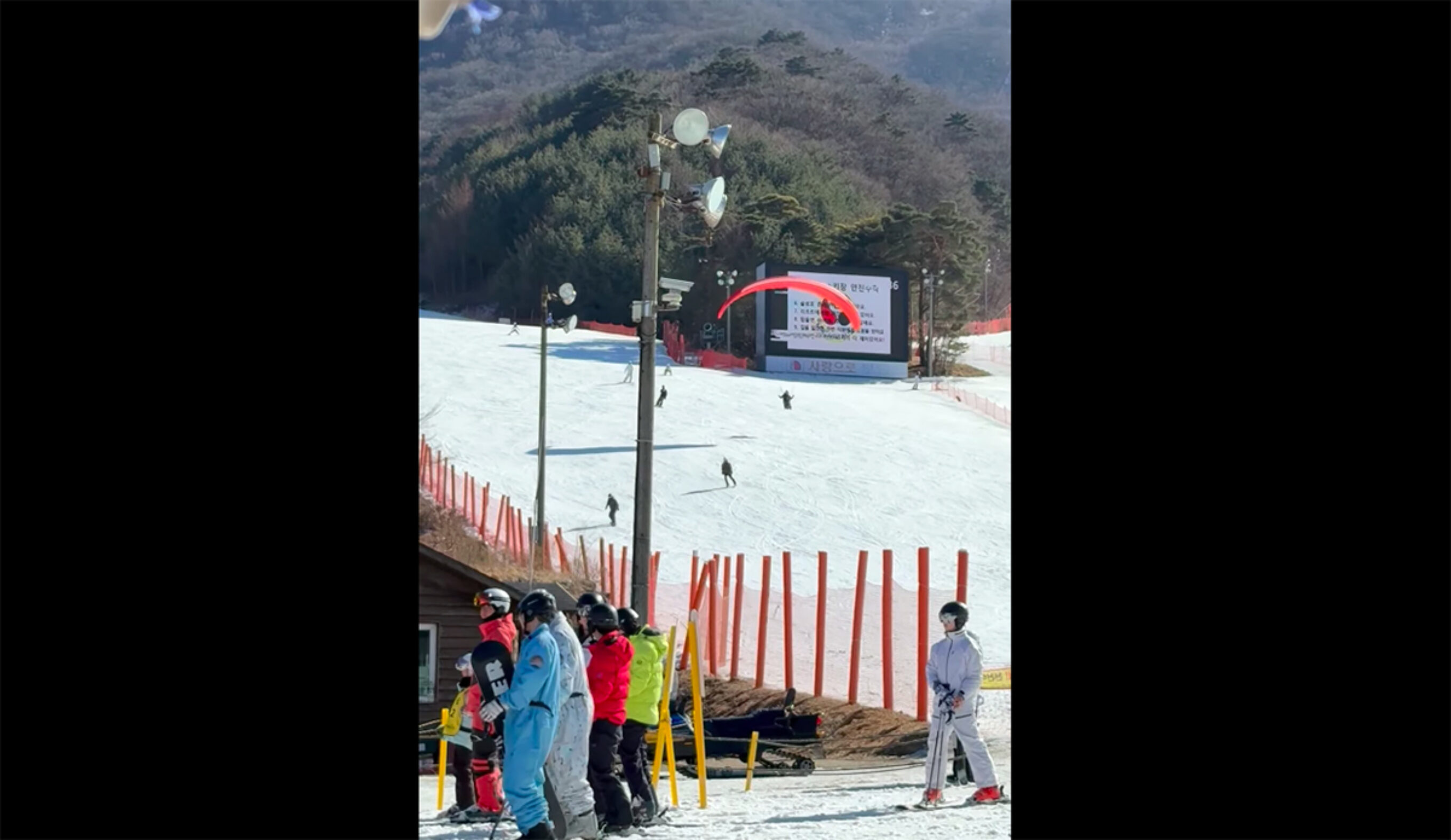 Video: Paraglider Makes Emergency Landing on Active Ski Slope