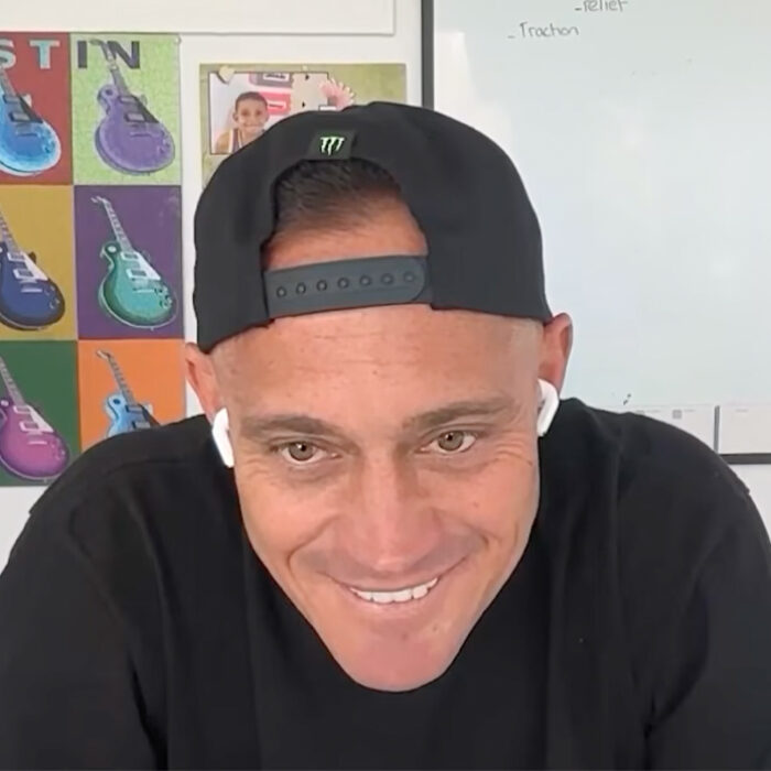 Makua Rothman getting ready to talk story on Pinch My Salt. Photo: Sterling Spencer // YouTube