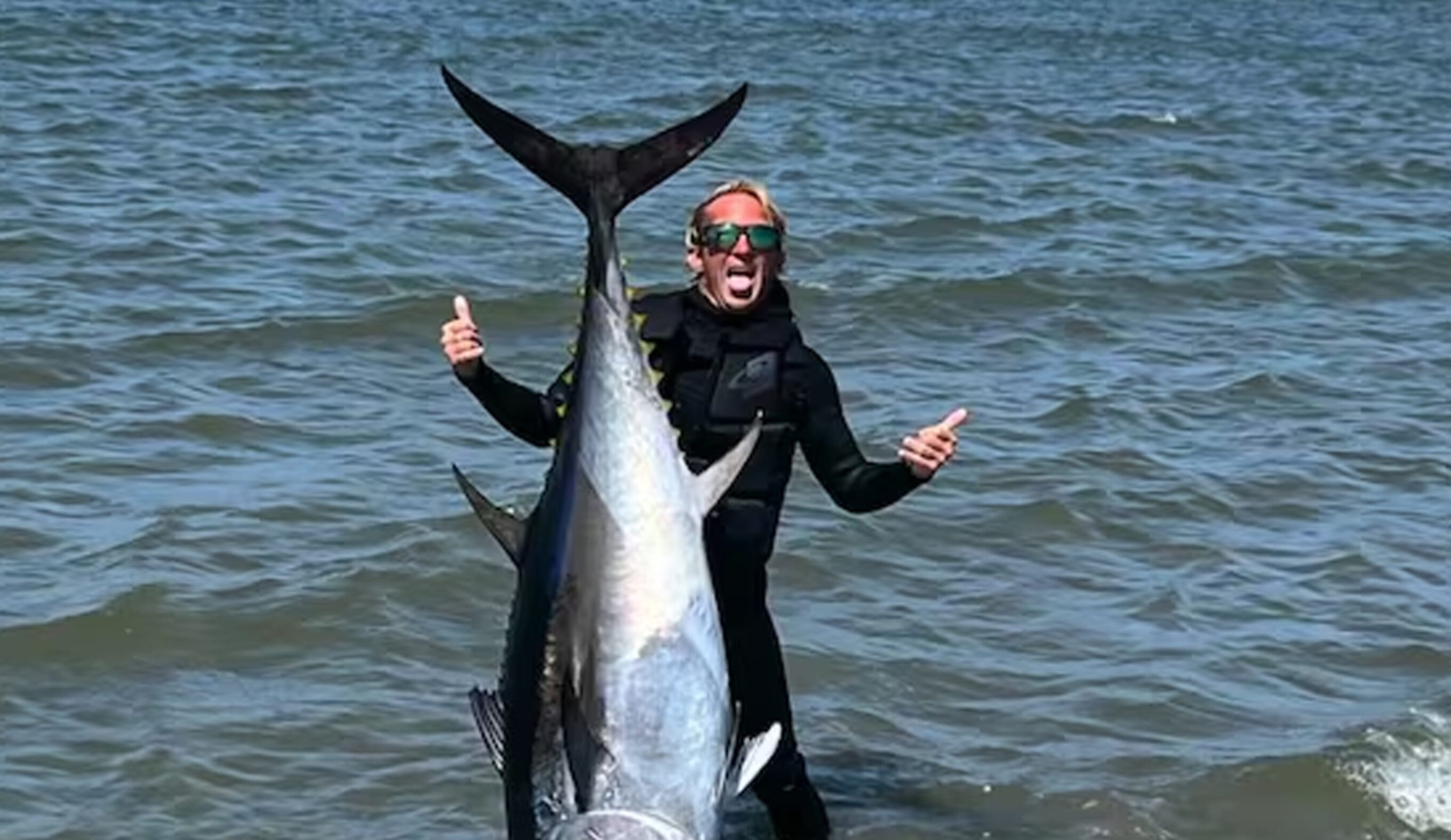 That thing is almost as big as the jet ski it came in on. Photo: Hunter Hicks
