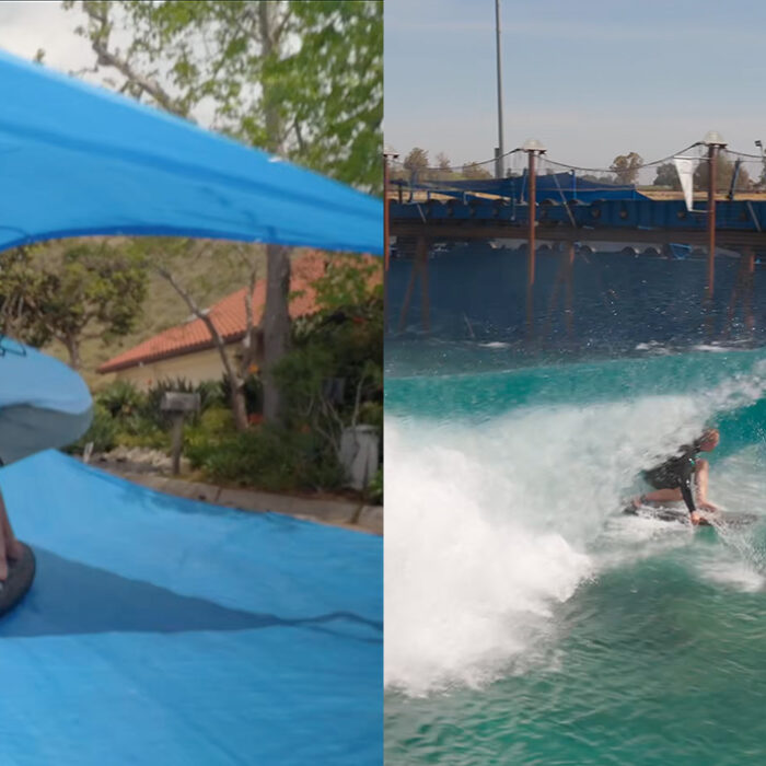 You can probably guess which one was the more expensive wave. Photo: Jamie O'Brien // YouTube