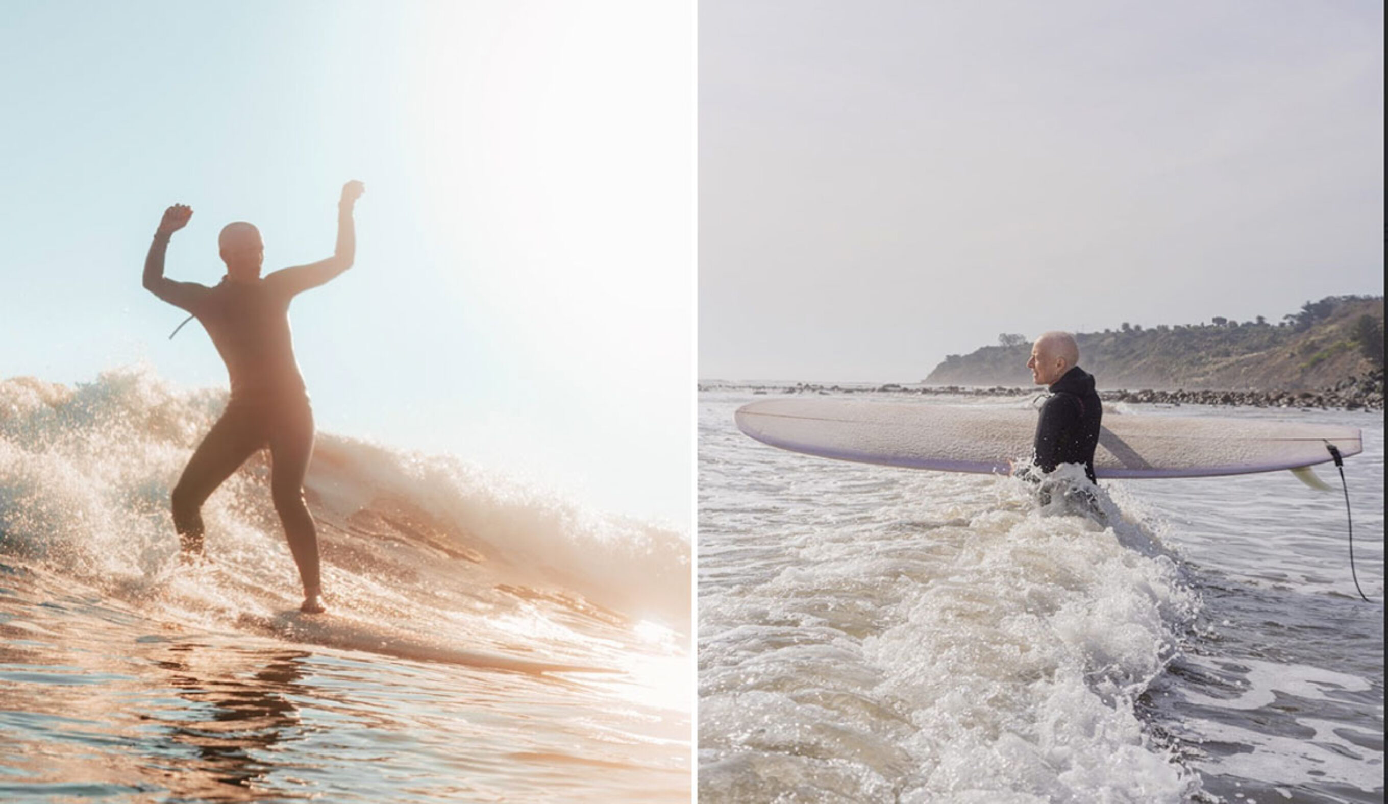 Danielle Cass surfing