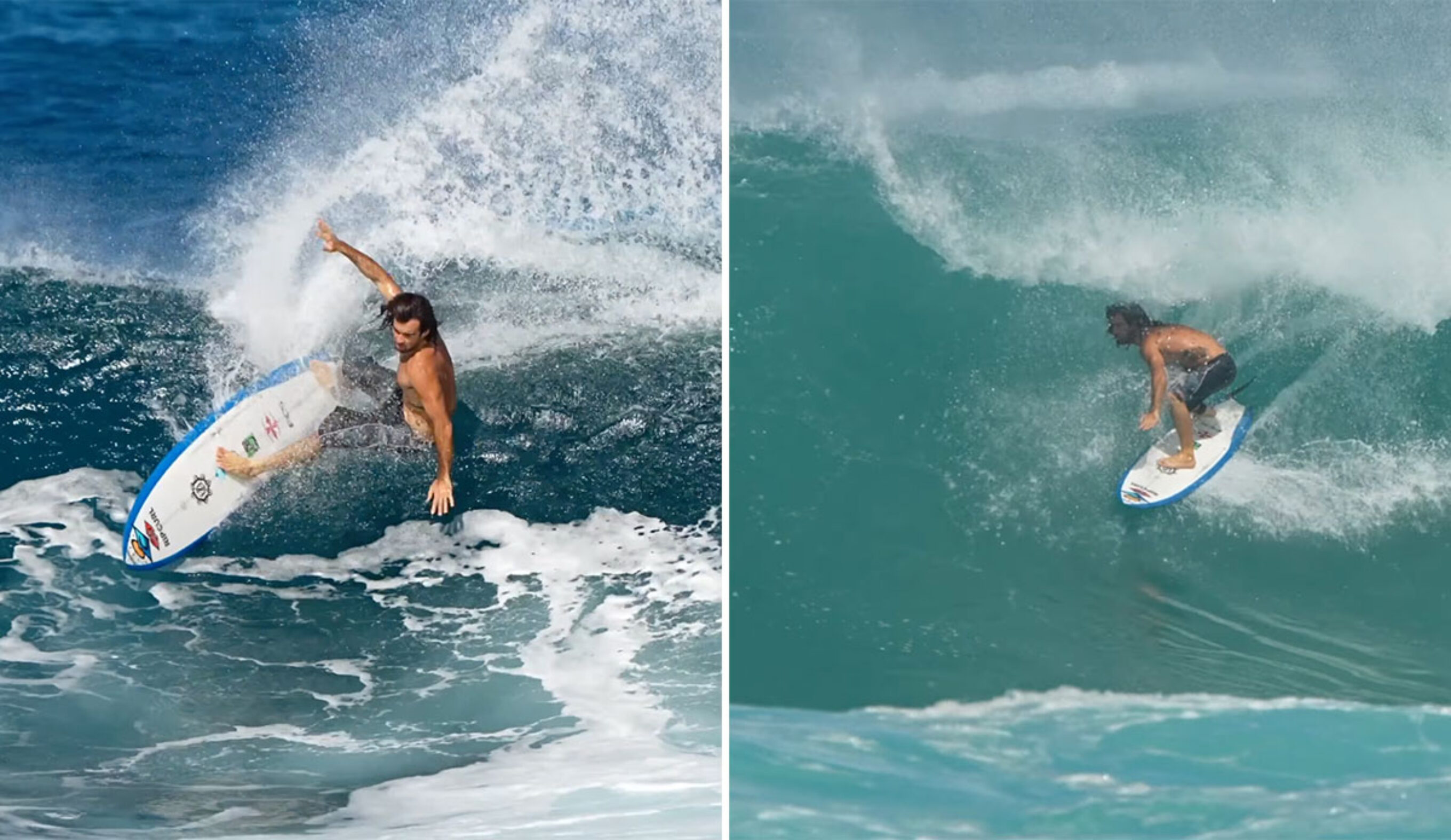 Mason Ho riding a Ryan Burch surfboard