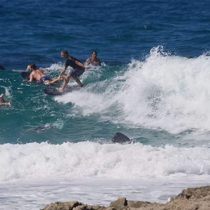 Jamie O'Brien surfing at Snapper Rocks