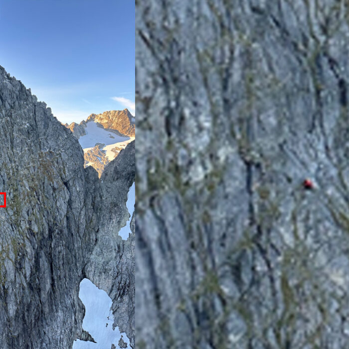 Climbers spent three nights bivouaced on a steep mountain face. Photo: Southern District Police﻿ Facebook