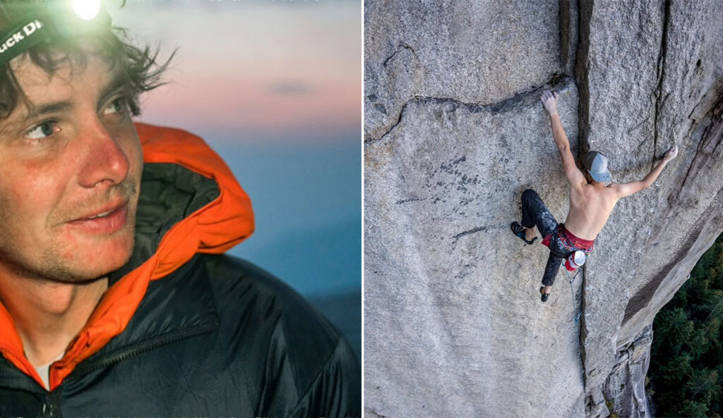 Will Stanhope climbing the Chief