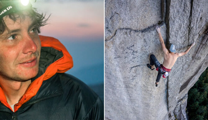 Will Stanhope climbing the Chief
